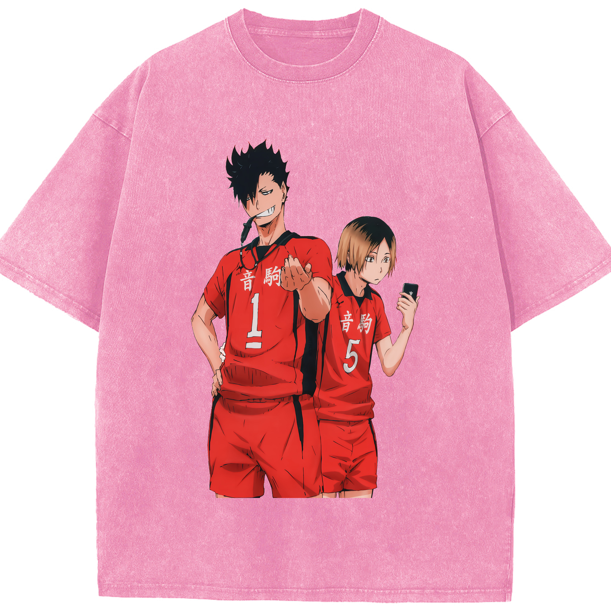 （画像用） ハイキュー!! Haikyu!! 綿100% ヴィンテージ風 半袖Tシャツ（フロントプリント）